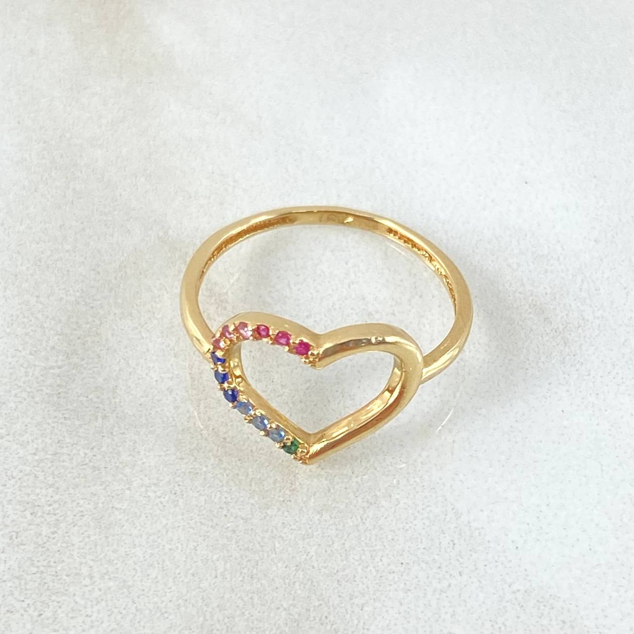 Heart Silhouette Ring 1.4gr / Size 4 3/4 / 18K Gold