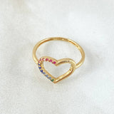 Heart Silhouette Ring 1.4gr / Size 4 3/4 / 18K Gold