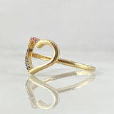 Heart Silhouette Ring 1.4gr / Size 4 3/4 / 18K Gold