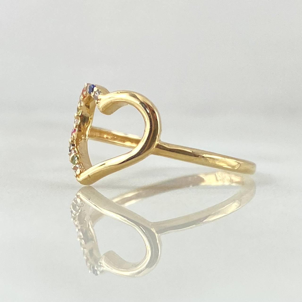 Anillo Silueta Corazon 1.35gr / T5 1/4 / Oro 18K