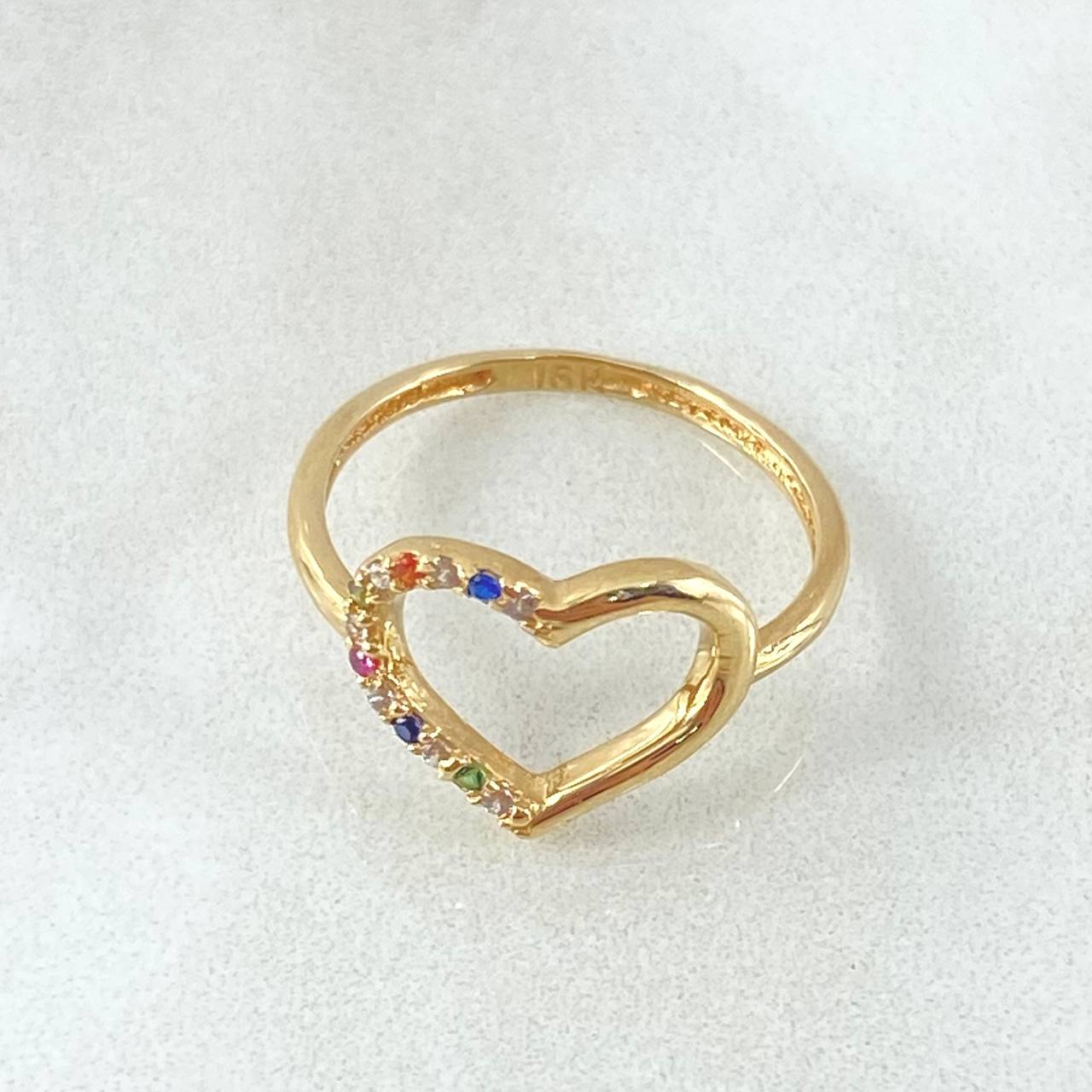 Anillo Silueta Corazon 1.35gr / T5 1/4 / Oro 18K