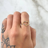 Anillo Silueta Corazon 1.35gr / T5 1/4 / Oro 18K