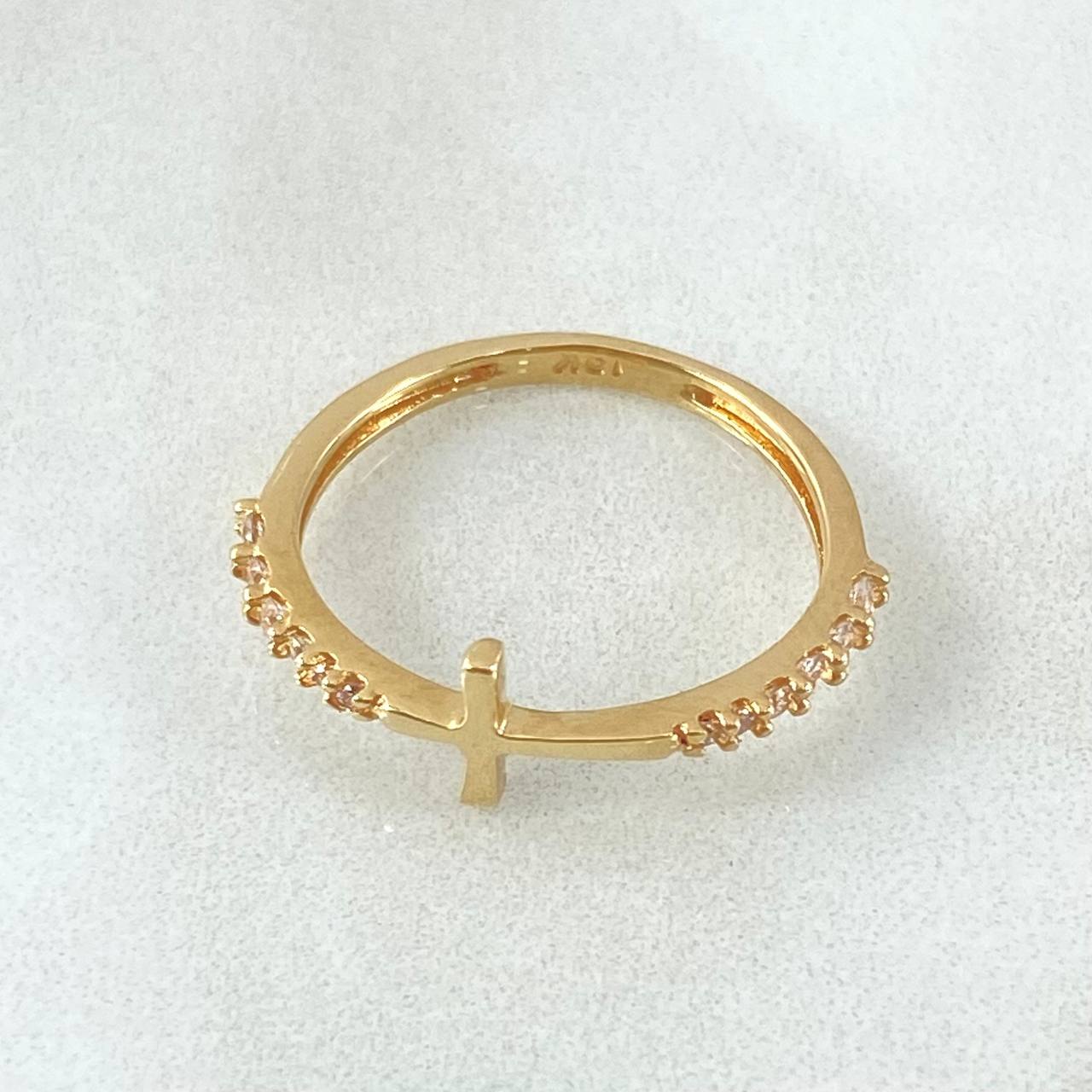 Cross Ring 1.7gr / Size 6 1/4 / 18K Gold