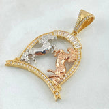Dije Placa Herradura Caballos 8.45gr / 4.7cm / Oro 18K