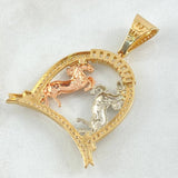 Dije Placa Herradura Caballos 8.45gr / 4.7cm / Oro 18K