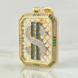 Dije Placa Signo Pesos  10.85gr / 4.7cm / Oro 18K