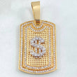 Dije Placa Signo Pesos  7.1gr / 4.5cm / Oro 18K