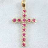 Dije Cruz Tupida 3.05gr / 4.2cm / Oro 18K