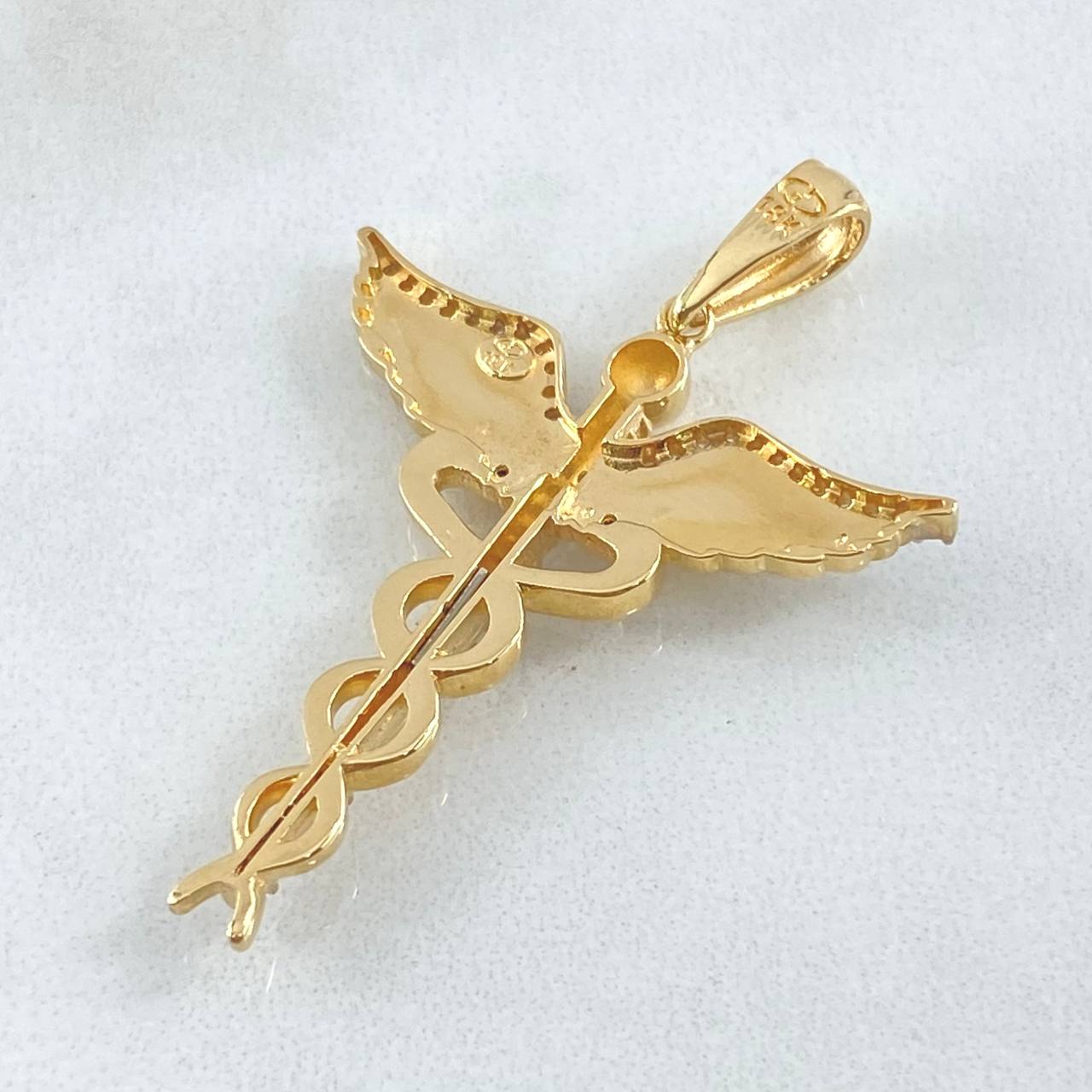 Dije Caduceo Serpiente 5.45gr / 1 3/4 in / Oro Amarillo 18K