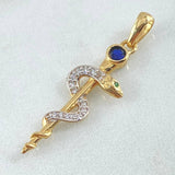 Pendant Caduceus Staff 2.15gr / 3.7cm (1.5in) / 18K Gold