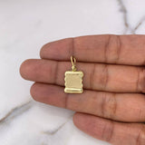 Pendant Parchment Plate 0.55gr / 2.2cm - 1.2*1.4cm / 18K Yellow Gold &