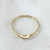 Half Moon Ring 1.3gr / Size 7 / 18K Gold