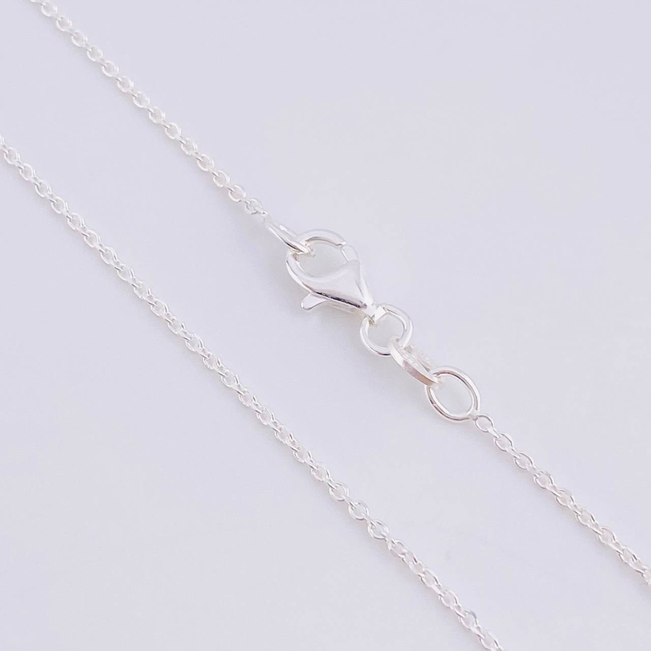 Classic Link Chain Hoop Three Tones 2.55g / 16 in / 1.3mm Silver Vermeil 925