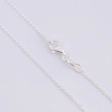Classic Link Chain Hoop Three Tones 2.55g / 16 in / 1.3mm Silver Vermeil 925