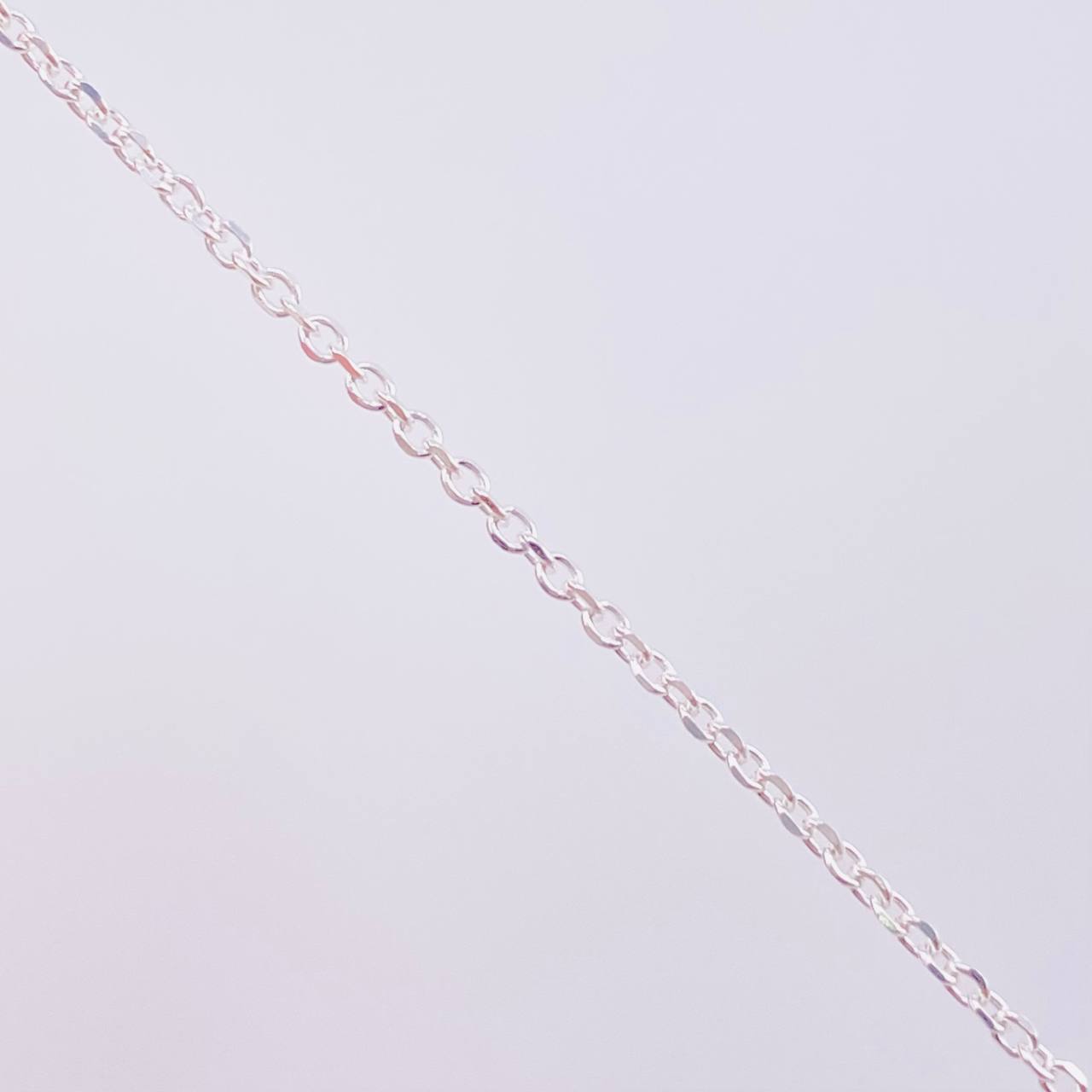 Classic Link Chain Hoop Three Tones 2.55g / 16 in / 1.3mm Silver Vermeil 925