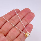 Classic Link Chain Three-Tone Ring 2.6g / 16 in / 0.85mm Vermeil Silver 925