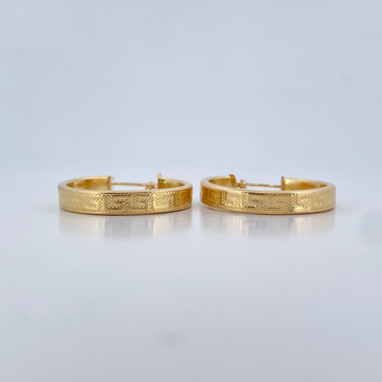 Hoop Earrings Tribal 3.65gr / 2.8cm / 18K Yellow Gold $
