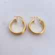 Candongas Diana 4.15gr / 2.5cm / Rayadas Oro Amarillo 18K $