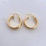 Candongas Diana 4.15gr / 2.5cm / Rayadas Oro Amarillo 18K $