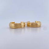Candongas Diana 4.15gr / 2.5cm / Rayadas Oro Amarillo 18K $