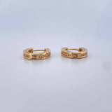 Candongas BV 4.2gr / 1.6cm / Circones Blancos Oro Amarillo 18K $