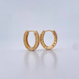 Candongas BV 4.2gr / 1.6cm / Circones Blancos Oro Amarillo 18K $