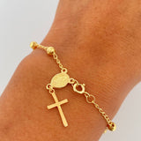 Pulso Denario Virgen Milagrosa 2.75gr / 19cm / Oro 18K $