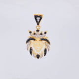 Pendant Lion 3.1 g / 1 1/4 in Two Yellow White Gold 18K