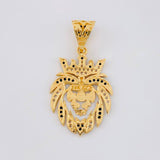 Pendant Lion 3.1 g / 1 1/4 in Two Yellow White Gold 18K