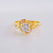Anillo Solitario Flor De Cristal 1.75 g / T9 1/2 Oro Amarillo 18K