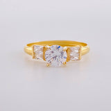 Anillo Solitario Doble Cubo 1.5 g / T8 1/2 Oro Amarillo 18K