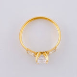 Double Cube Solitaire Ring 1.55 g / T8 3/4 Yellow Gold 18K