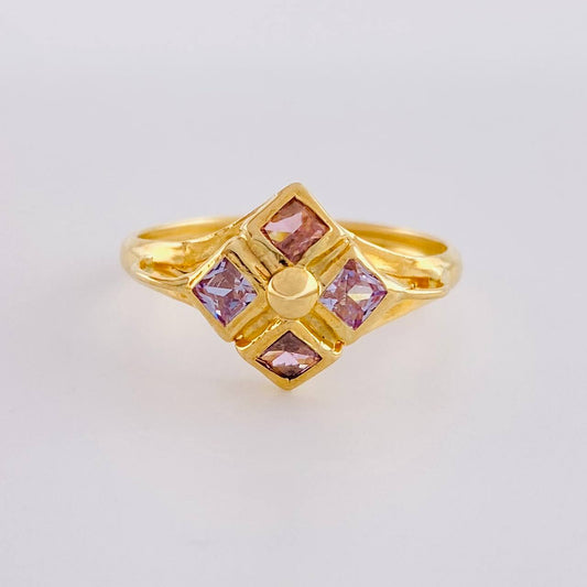 Anillo Rombo Imperial 1.8 g / T8 1/2 Oro Amarillo 18K
