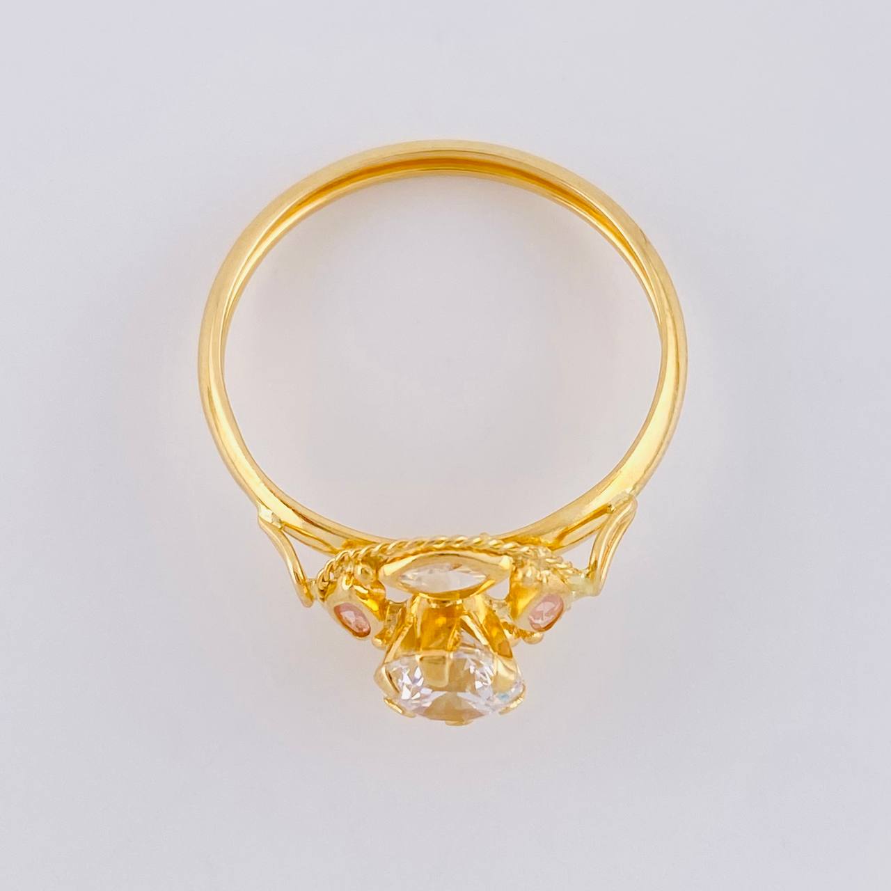 Anillo Solitario Aura Vintage 2 g / T8 1/2 Oro Amarillo 18K