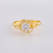 Anillo Solitario Flor De Cristal 1.65 g / T7 Oro Amarillo 18K