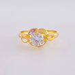 Crystal Flower Solitaire Ring 1.6 g / T7 18K Yellow Gold