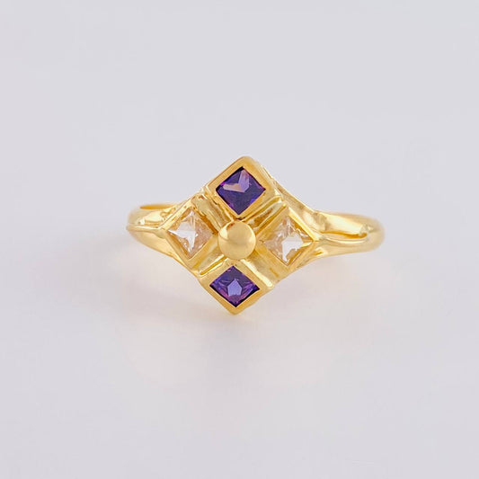 Anillo Rombo Imperial 1.8 g / T9 1/4 Oro Amarillo 18K