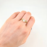 Anillo Solitario Cristal 1.85 g / T8 1/2 Oro Amarillo 18K