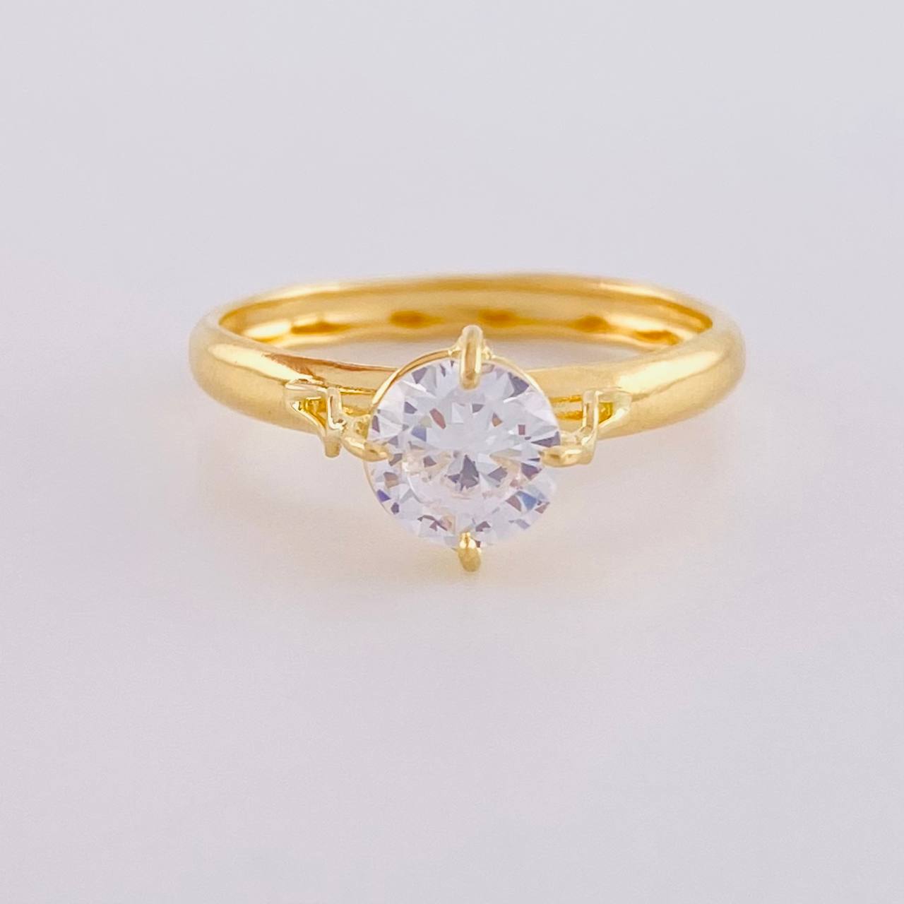 Solitaire Basket Ring 1.25 g / T6 1/4 Yellow Gold 18K