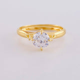 Anillo Solitario Canasta 1.2 g / T6 Oro Amarillo 18K