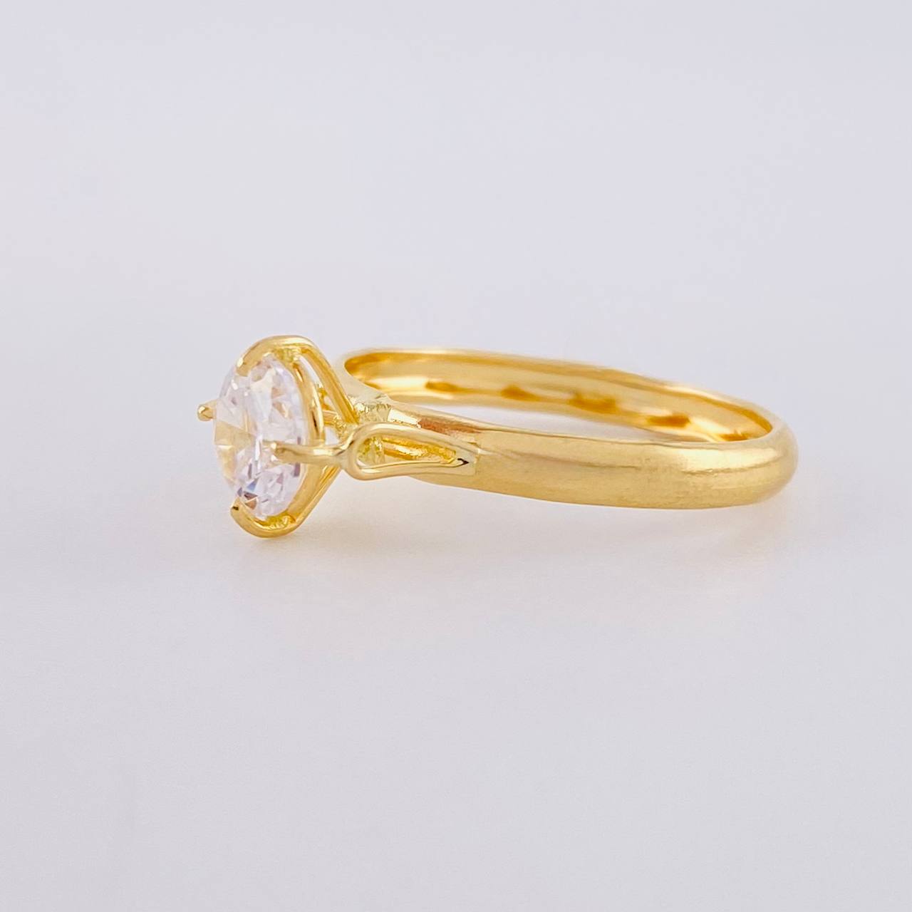 Solitaire Basket Ring 1.25 g / T6 1/4 Yellow Gold 18K