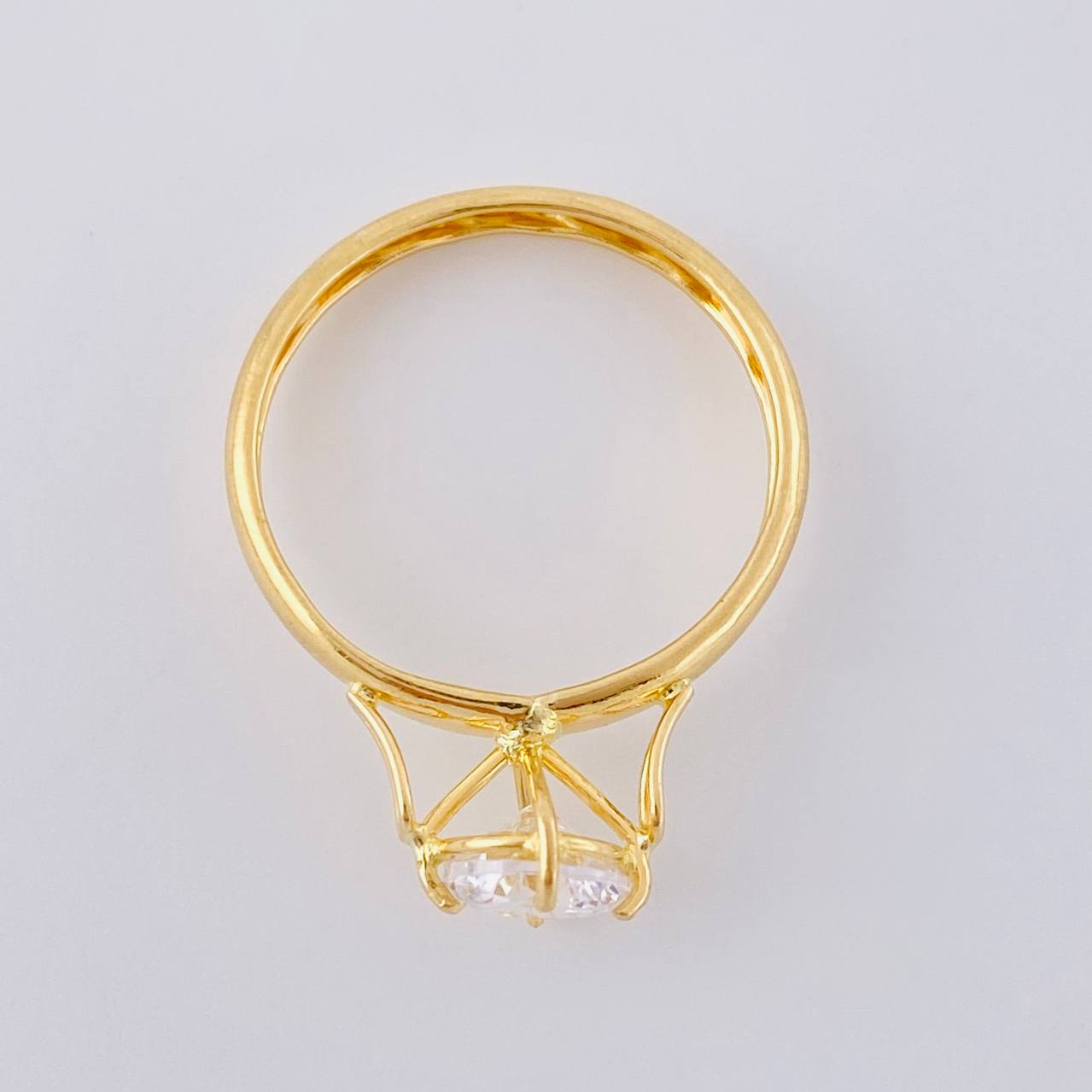 Solitaire Basket Ring 1.25 g / T6 1/4 Yellow Gold 18K