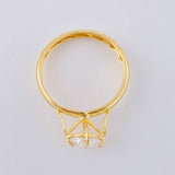 Solitaire Basket Ring 1.25 g / T6 1/4 Yellow Gold 18K