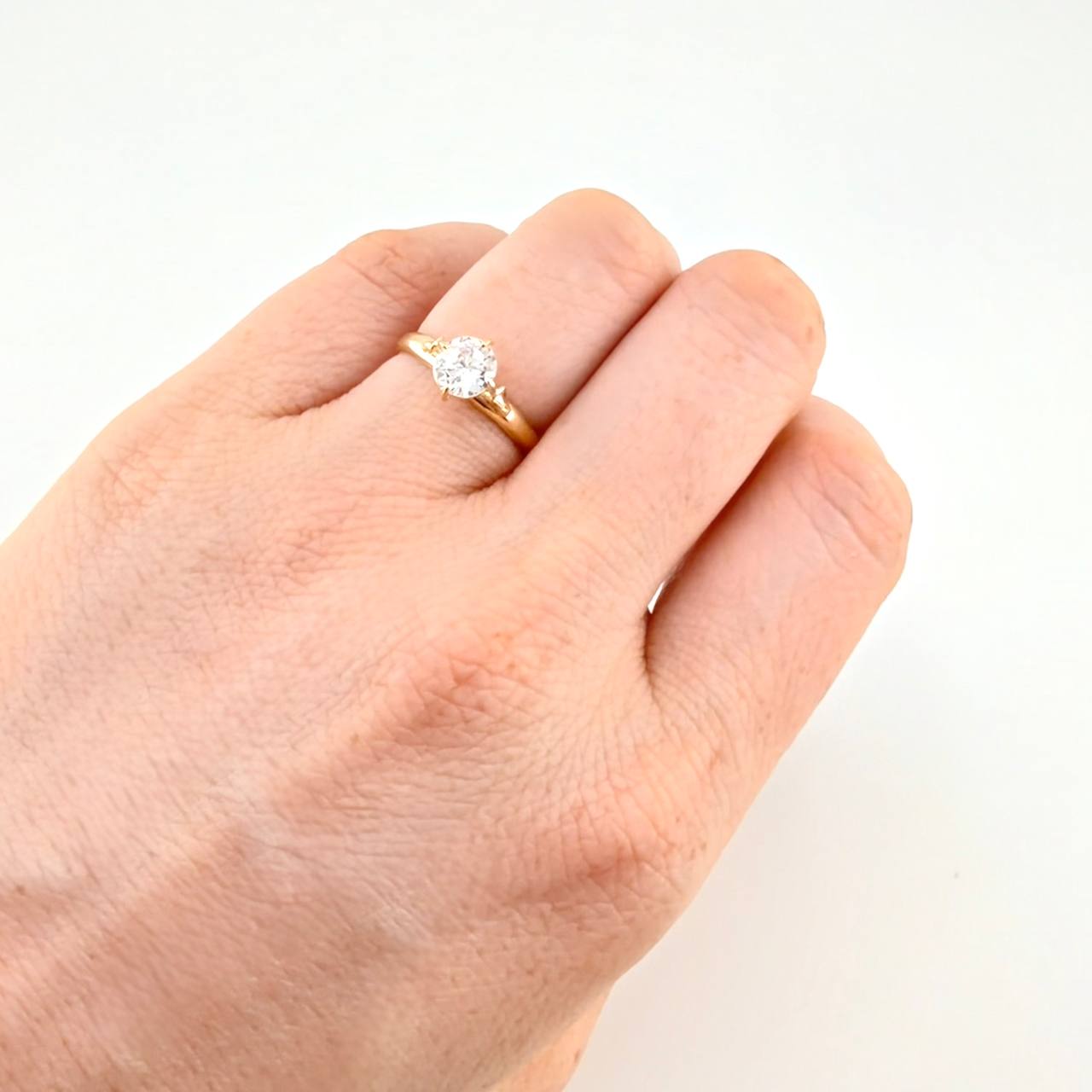 Solitaire Basket Ring 1.25 g / T6 1/4 Yellow Gold 18K