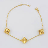 Adjustable Clover Bracelet Drawer 4.55 g / 7 in - 7 3/4 in / 1.4 mm Yellow Gold 18K