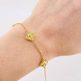 Adjustable Clover Bracelet Drawer 4.55 g / 7 in - 7 3/4 in / 1.4 mm Yellow Gold 18K