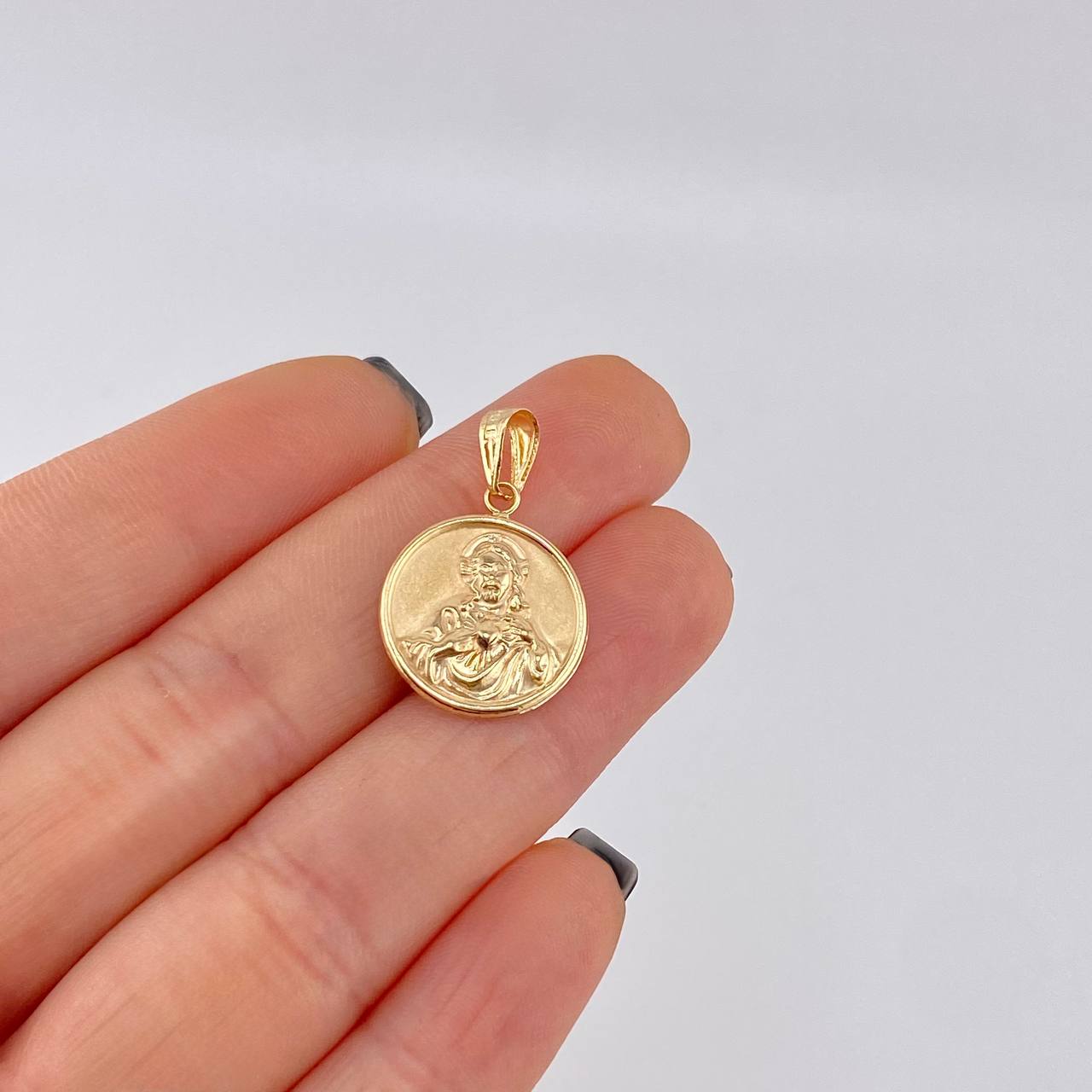 Sacred Heart of Jesus Pendant 1.45 g / 1 in Yellow Gold 18K