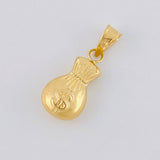 Pendant Money Bag 0.7 g / 3/4 in Yellow Gold 18K