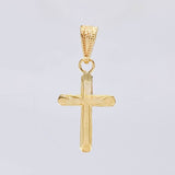 Pendant Flat Tip Cross 0.5 g / 3/4 in Yellow Gold 18K