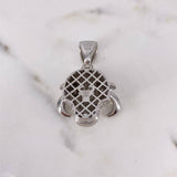 Pendant Bull 13.4gr / 3.8cm / White Zircons 18K White Gold $